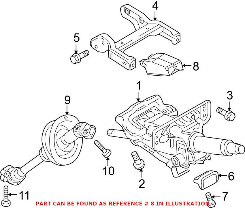 Audi Steering Column Lock 8K0905852E